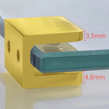 Brass Glass Clamp for Bathroom Shelves and Wine Cabinets