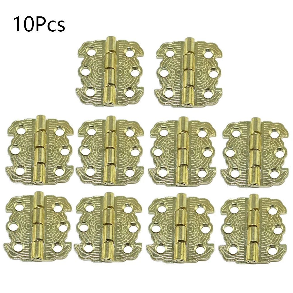10pcs Gold Furniture Hinges for Jewelry Box (29mm x 27mm)