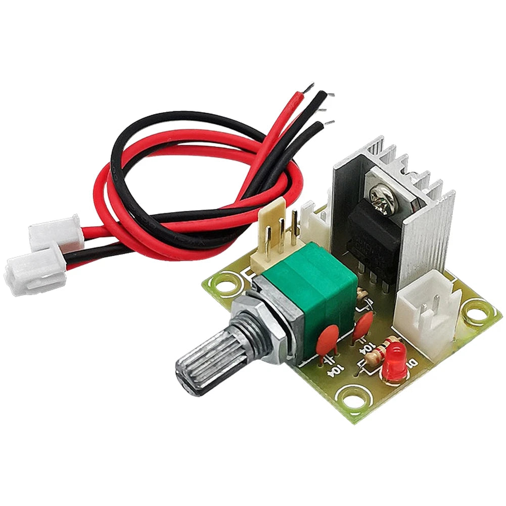 LM317 Adjustable Power Regulator for Fan Control (1.25V to 12V Output)