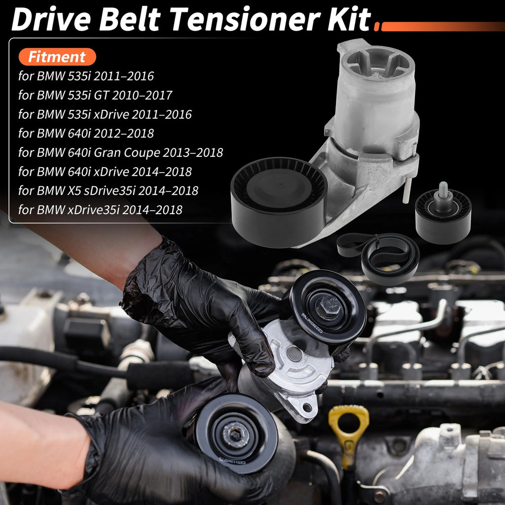 Drive Belt Tensioner Kit Replacement for BMW 535i (2011–2016)