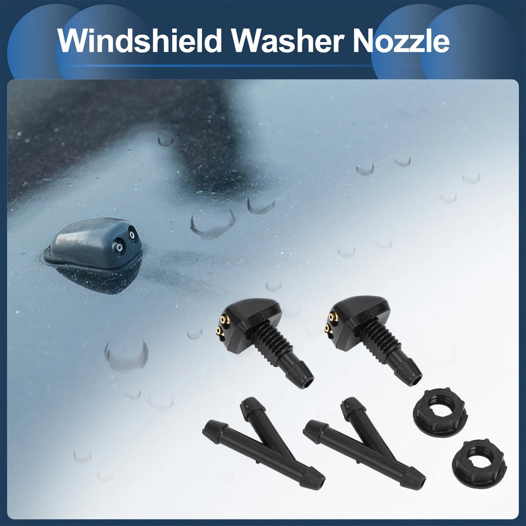 Windshield Washer Nozzle with Hose Connector for Buick Black (1 Set) (2000–2019)