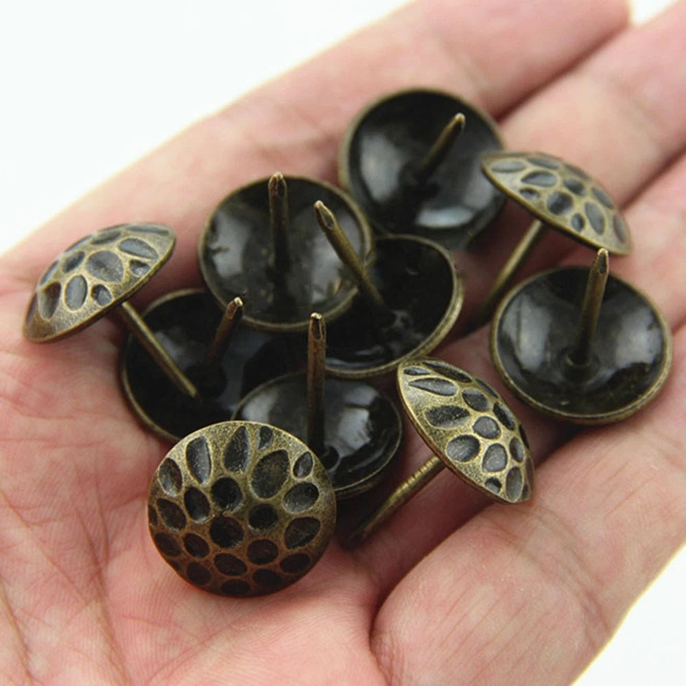 20X Zinc Alloy Upholstery Nails for Jewelry Box Sofa (Antique Bronze)