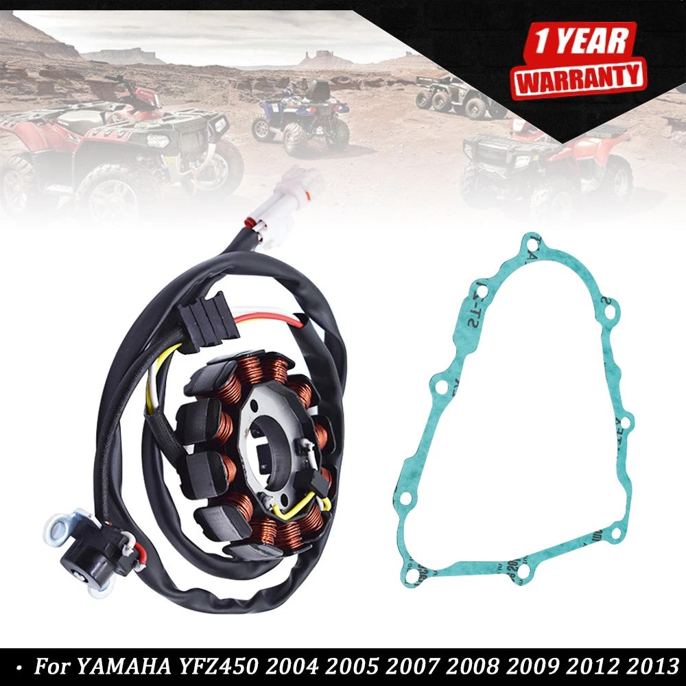 Stator & Gasket for Yamaha YFZ450 (2004–2009, 2012–2013)