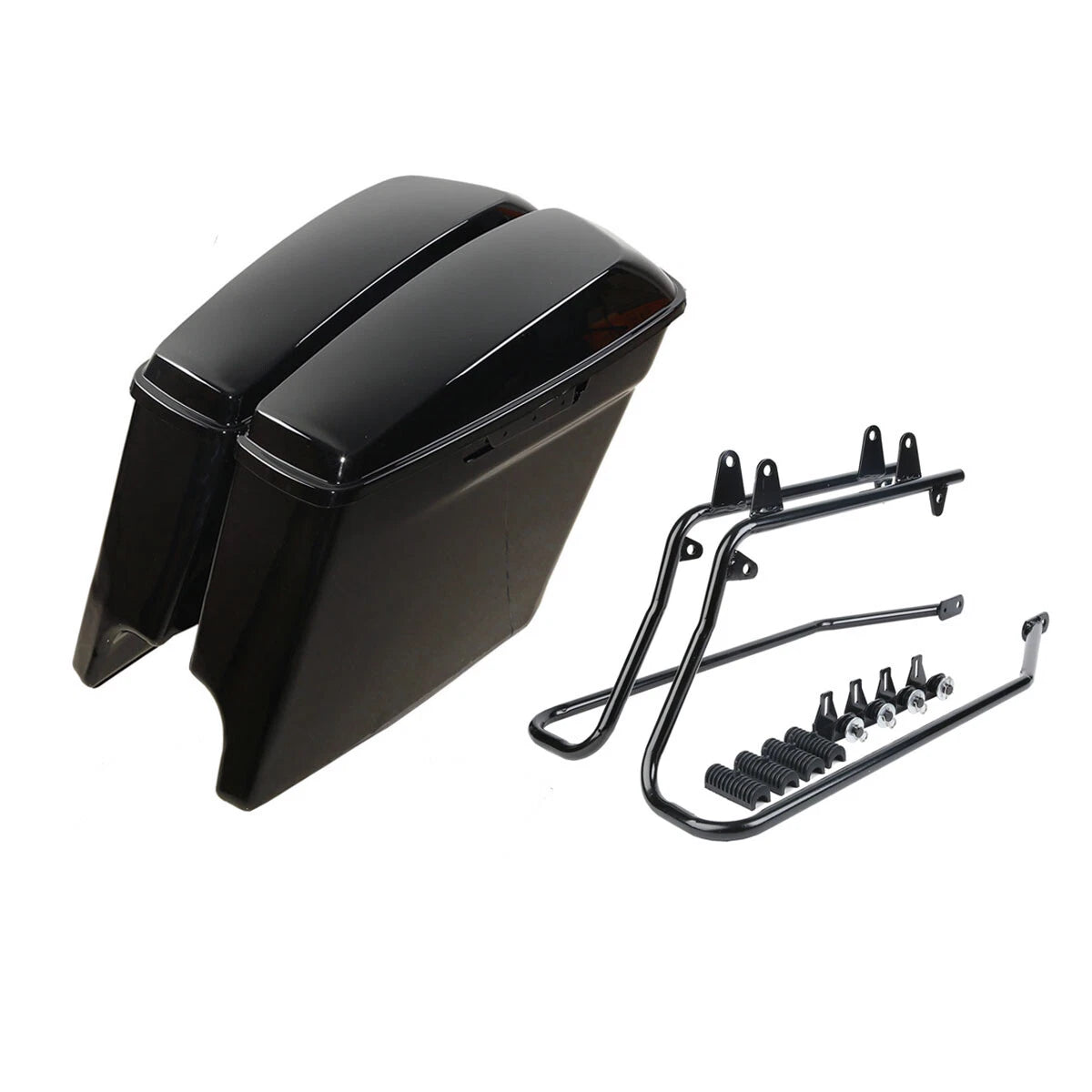 5" Stretched Hard Saddlebag Conversion Brackets for Harley Softail (1984–2017)
