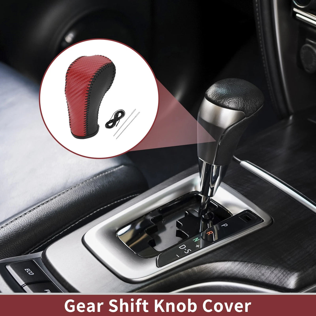 Gear Shift Knob Cover Black Faux Leather for Chevrolet Cruze (2011–2019)