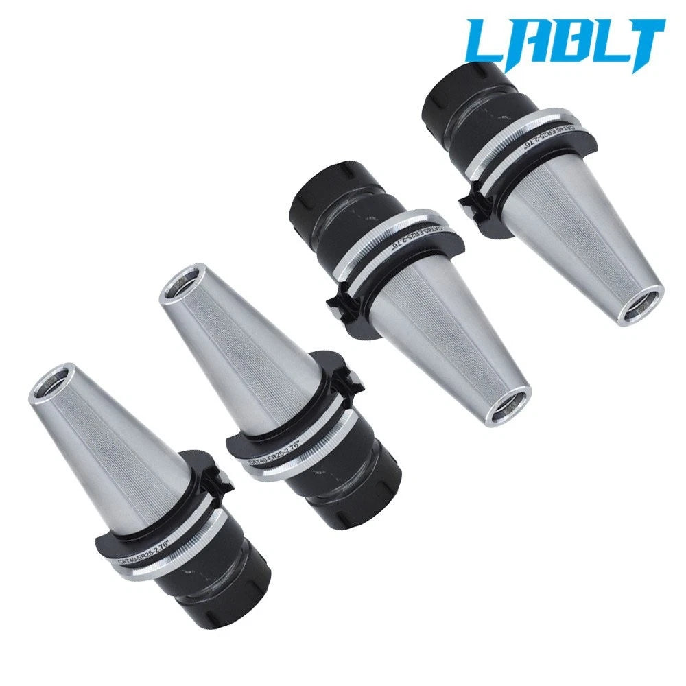 Set of 4 CAT40 ER25 Collet Chucks with 2.76" Gage Length Tool Holder