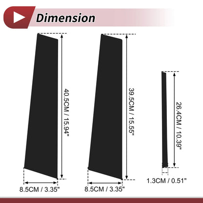 Door Pillar Window Trim Kit 6 Pcs for Lexus ES (2019–2022) Black