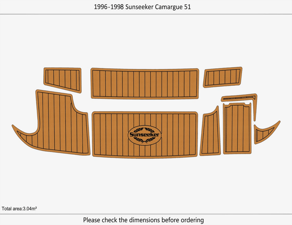 EVA Foam Pads for Sunseeker Camargue 51 (1996) Swim Platform Cockpit Mat
