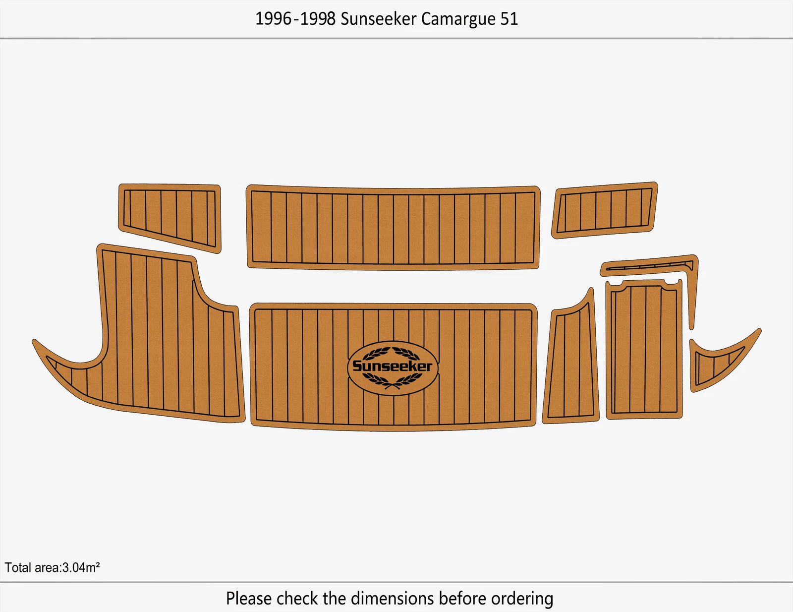 EVA Foam Pads for Sunseeker Camargue 51 (1996) Swim Platform Cockpit Mat