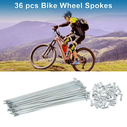 Bike Wheel Spokes Set 148mm Galvanized Carbon Steel for 14G Bicycle (0–0)