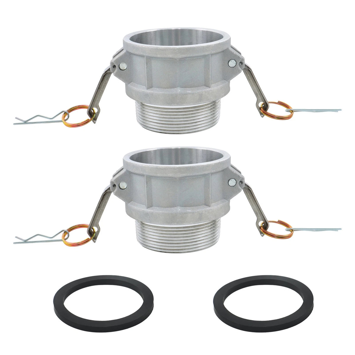 2X Type B Aluminum Cam and Groove Hose Fitting for Global 3" Plug X 3"NPT