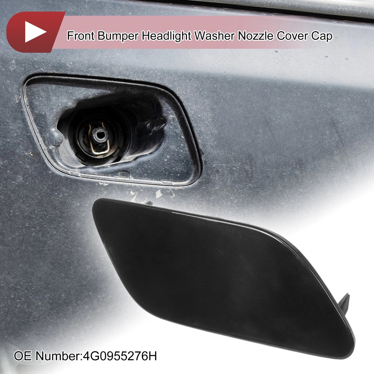 Front Right Windshield Washer Nozzle Cover Cap for Audi A6 (C7) 2015-2018