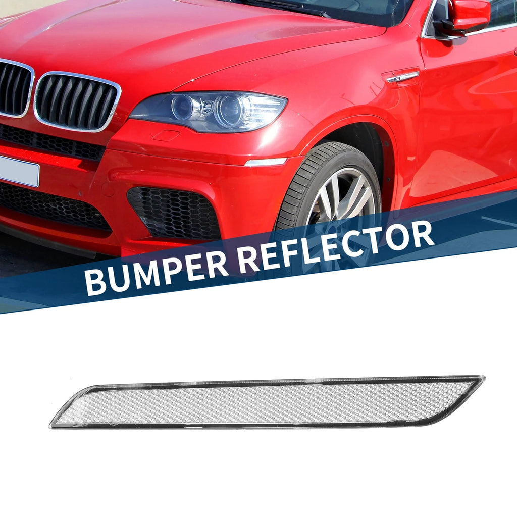 Front Left Bumper Reflector for BMW X6 (2008–2014) White Replacement
