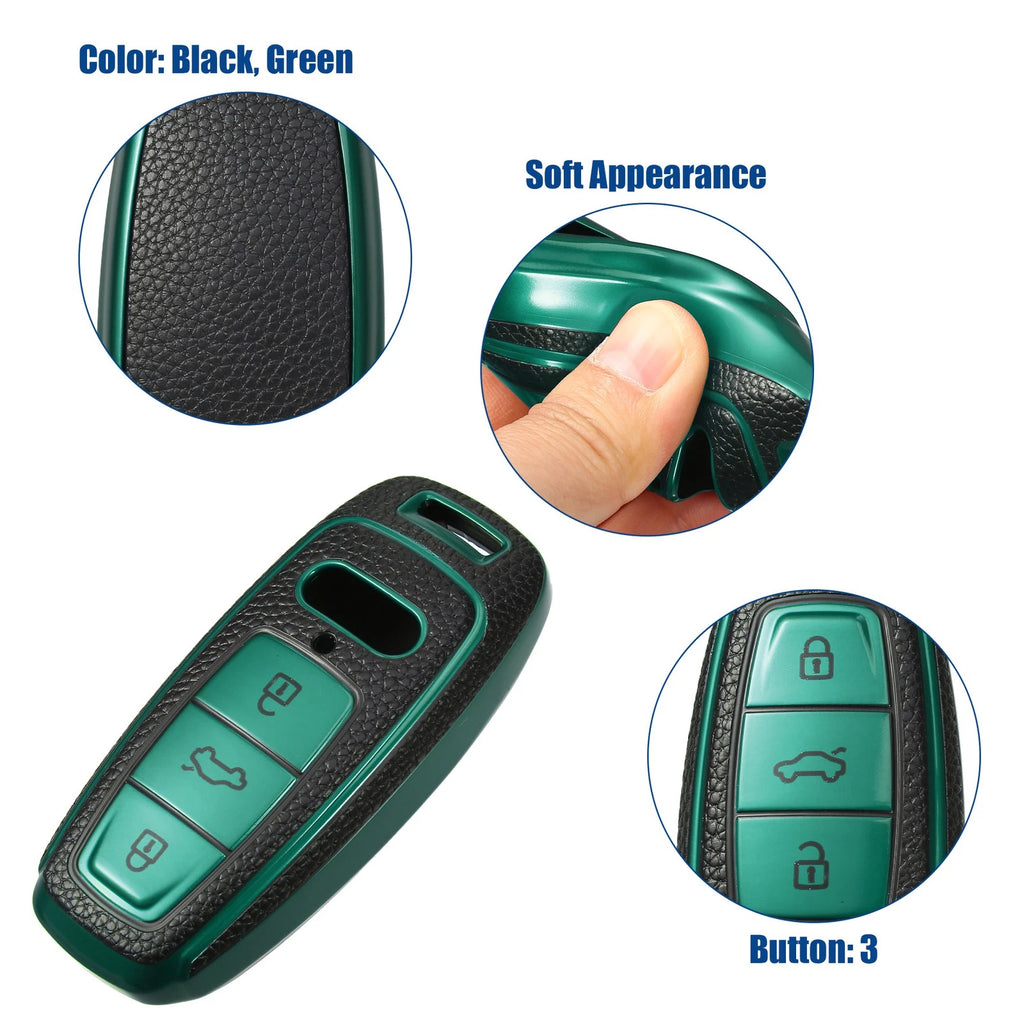 TPU 3-Button Key Fob Cover Replacement for Audi A6 (2012–2018)