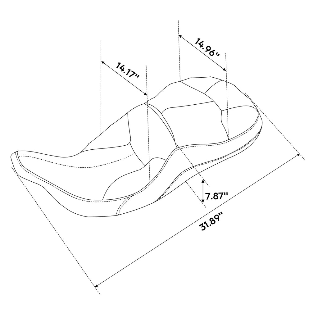 Black Seat Set for Harley Electra Glide FLHT (1997–2007)