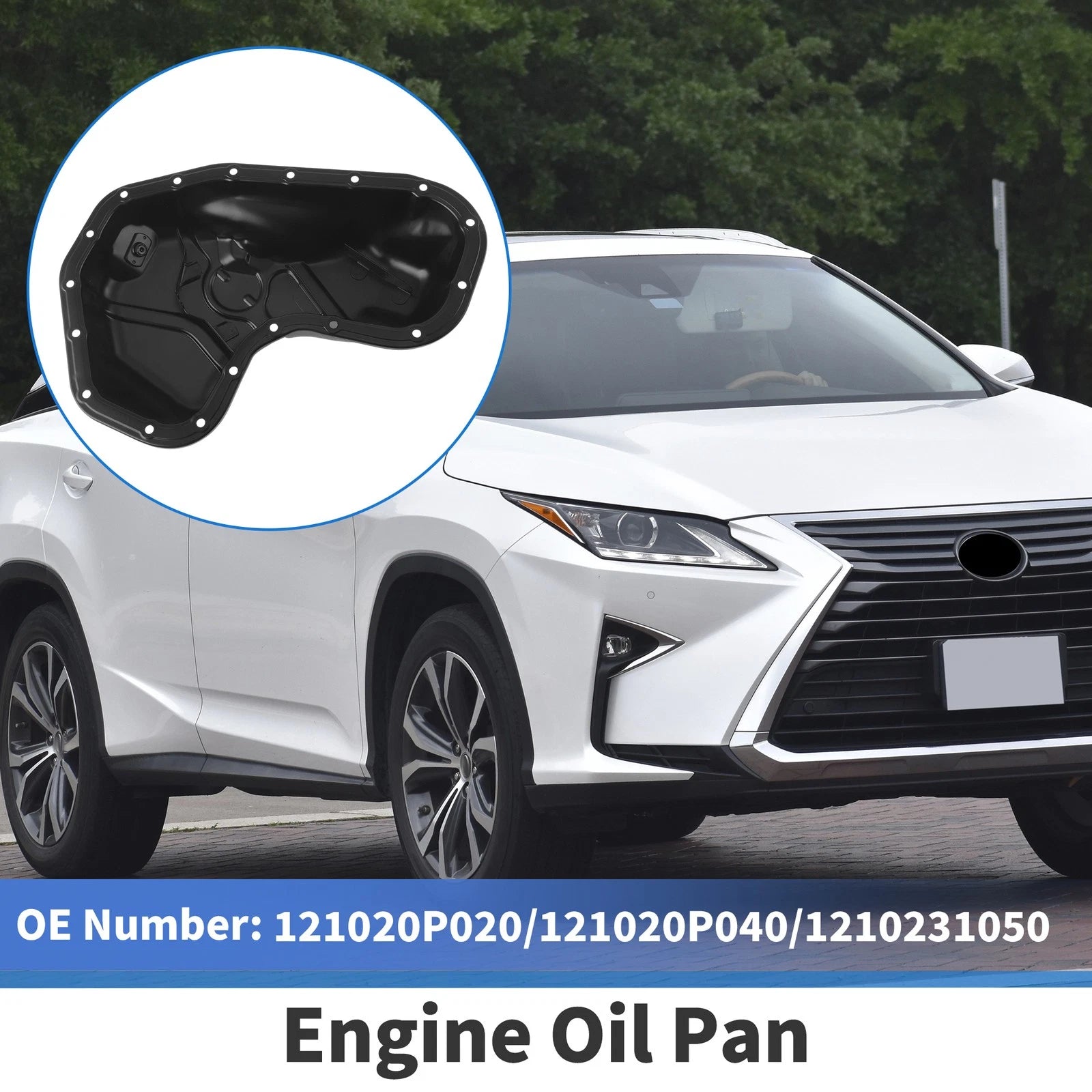Engine Oil Pan Replacement Aluminum Alloy Black for Lexus RX350 (2010–2022)