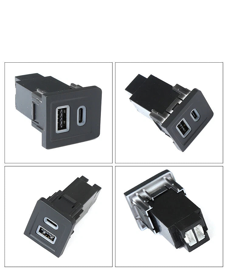 Right Side Switch Button USB-C PD + USB-A QC3.0 Charger for Multivan T5 (2008–2015)