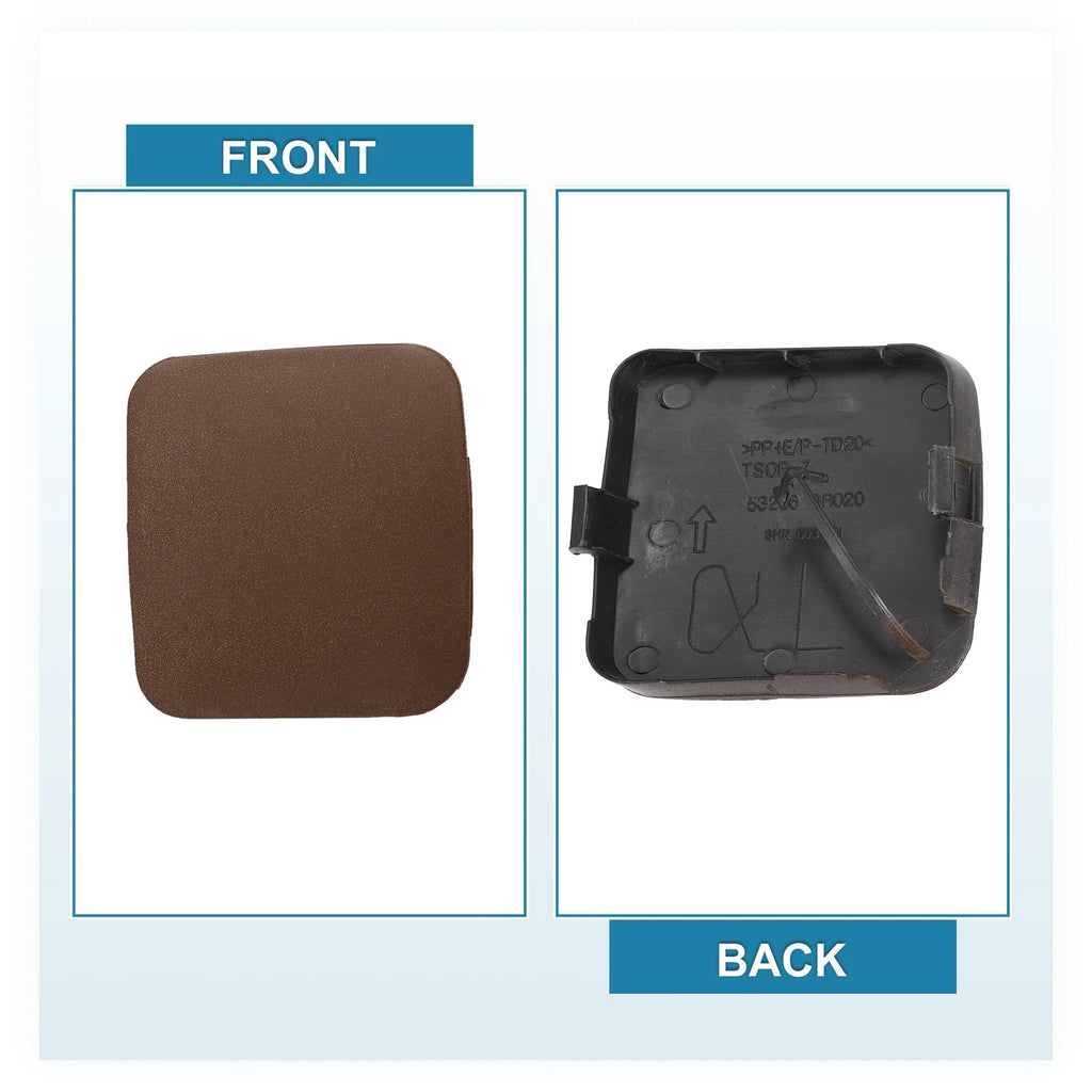 Pair Front Tow Hook Cap Replacement for Toyota RAV4 (2009–2012) Dark Brown