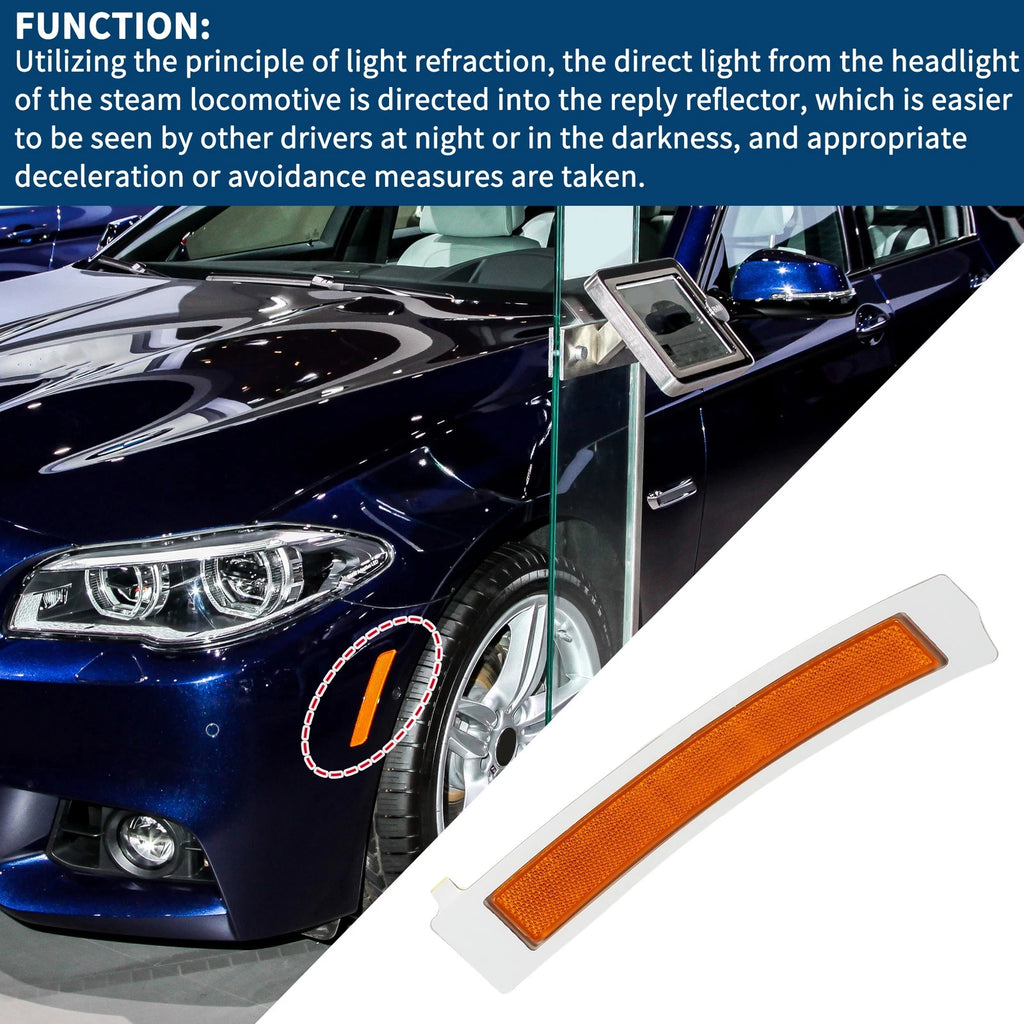 Bumper Reflector Replacement for BMW 550i GT Front Left (2010–2015)
