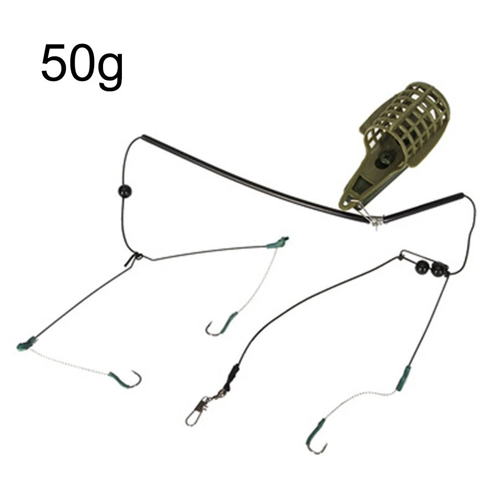 Feeder Basket Baits Cage Hook Set for Carp Fishing Tackle Box