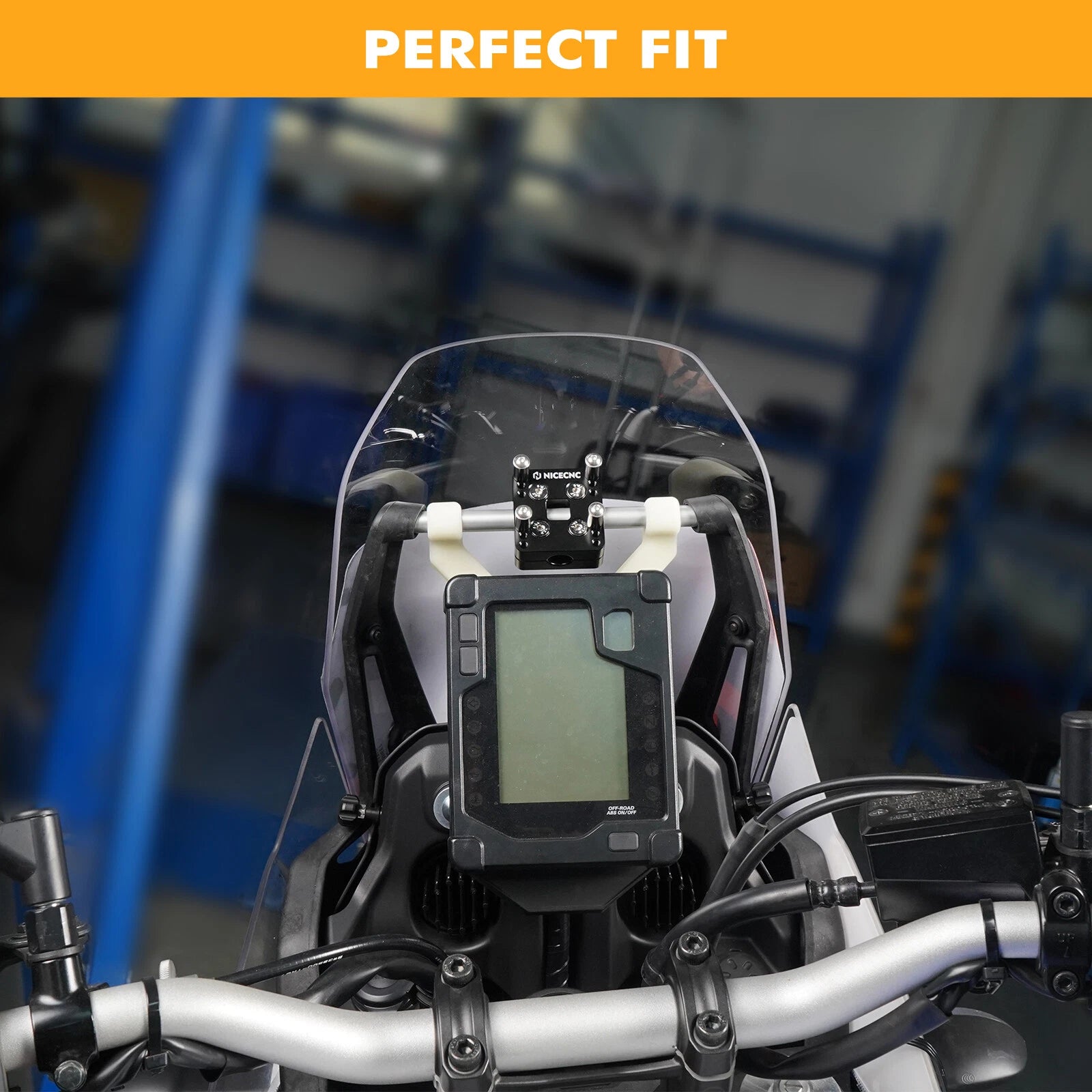 CNC Handlebar Cell Phone Mount for Yamaha Tenere 700 (2019–2023)
