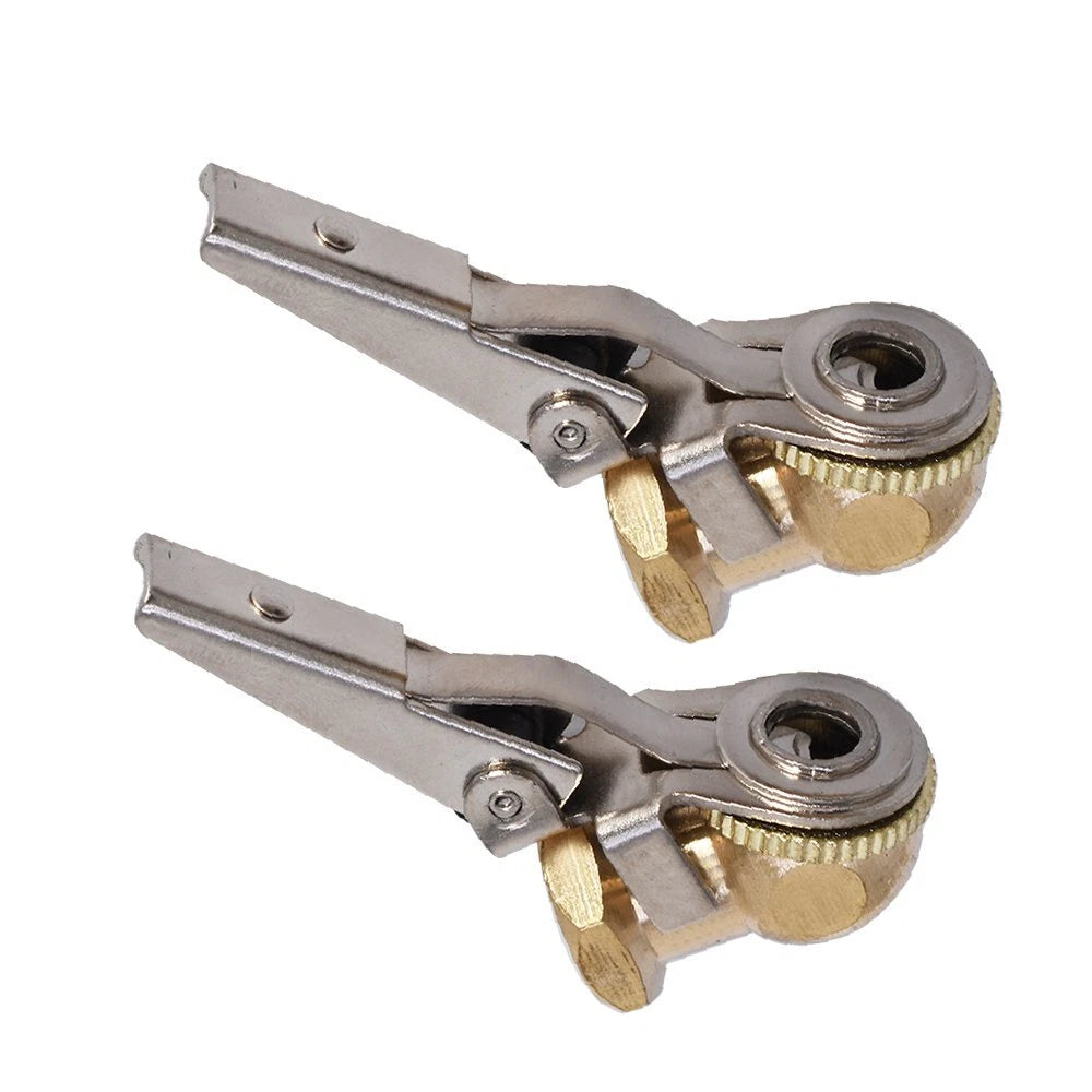 2-Piece Lock On Tire Inflator Air Chuck for Universal Use (1/4")