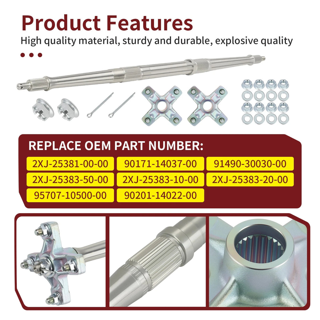 Rear Axle Shaft & Wheel Hub Kit for Yamaha Blaster YFS200 (1988–2002)