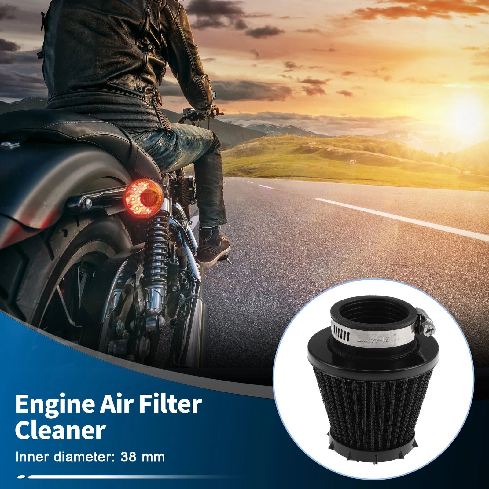 Air Filter for Universal Motorcycle (38 mm)