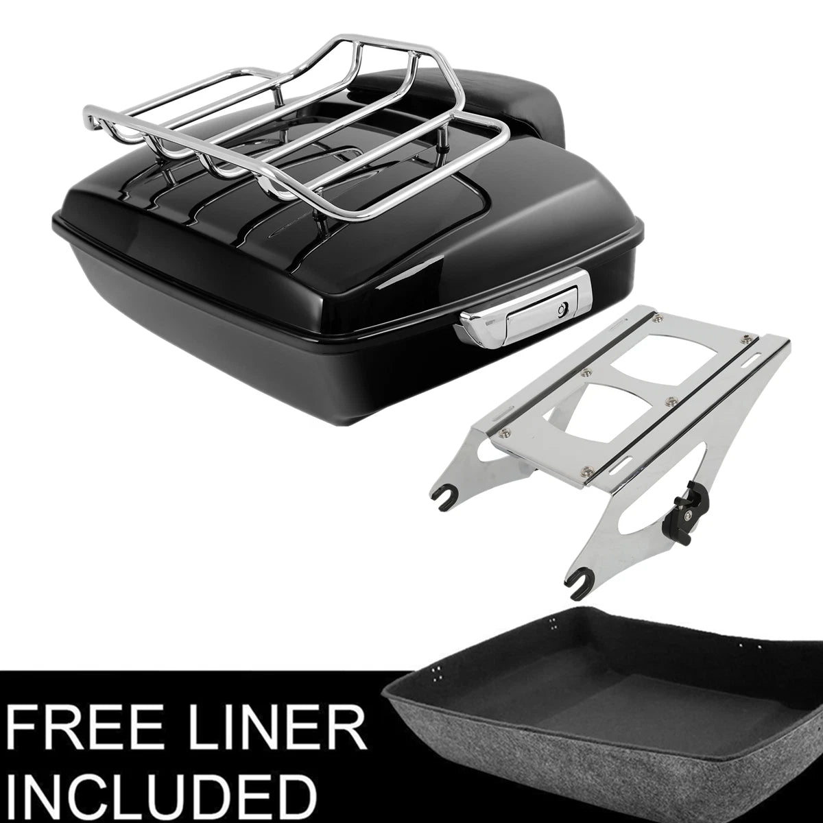 Chopped Trunk Backrest Mount Rack for Harley Touring (2014–2025)