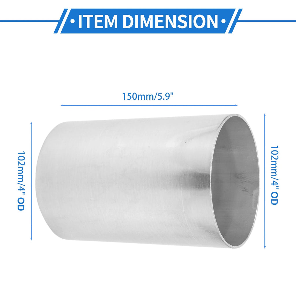 4" OD Straight 6061 Aluminum Intercooler Pipe for Universal (Fits Various)