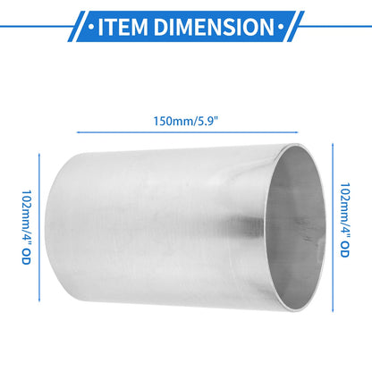 4" OD Straight 6061 Aluminum Intercooler Pipe for Universal (Fits Various)