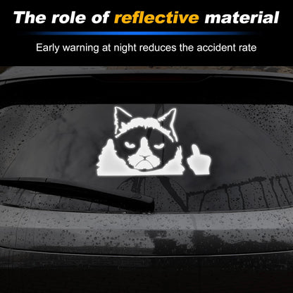 Reflective Bumper Decal for Unhappy Cat (Personalized)
