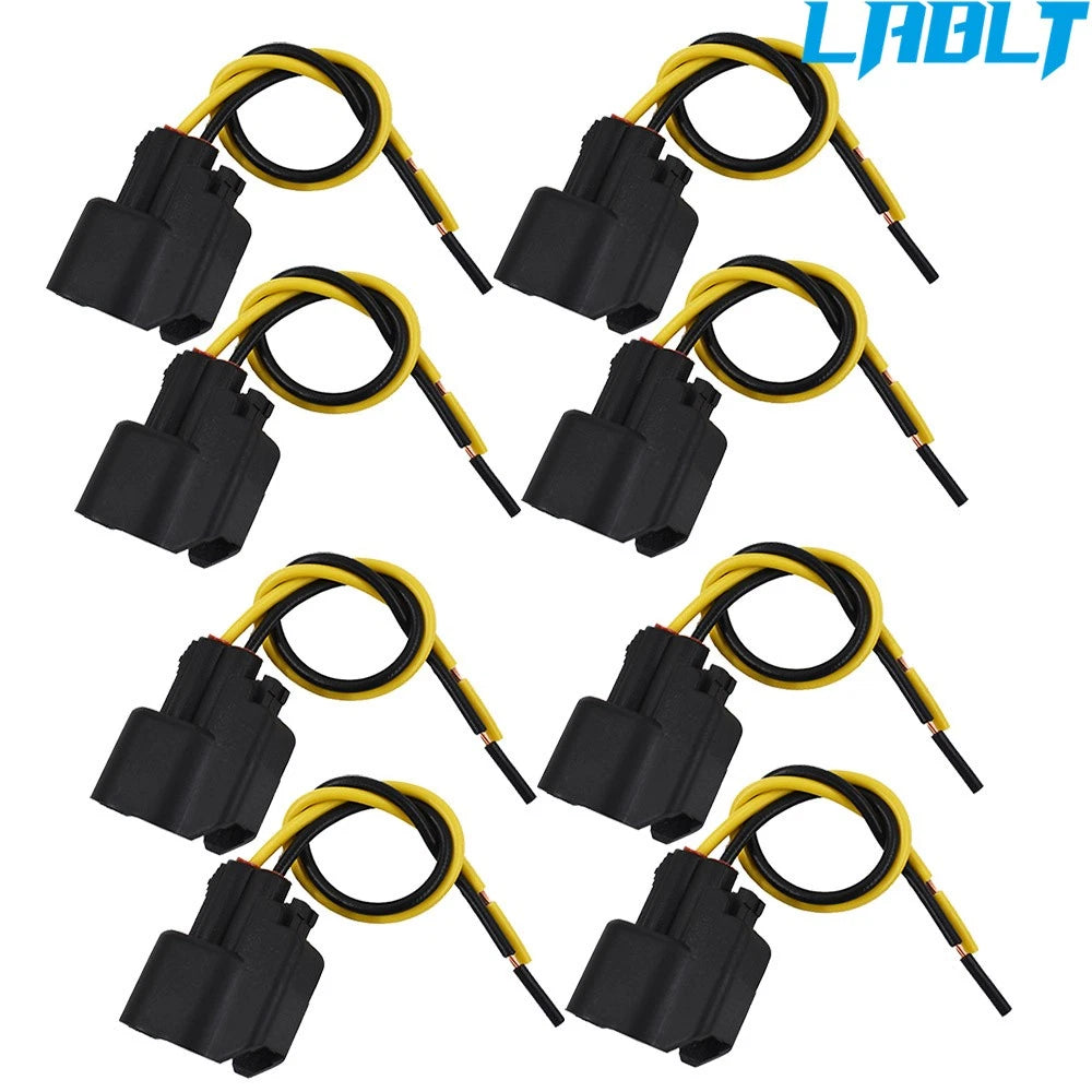 8Pcs Fuel Injector Connector Pigtail for Dodge GM Ford EV6 EV14
