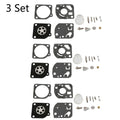 Set of 3 Carburetor Repair Kits for ZAMA C1U C1Q RB-47 Trimmers