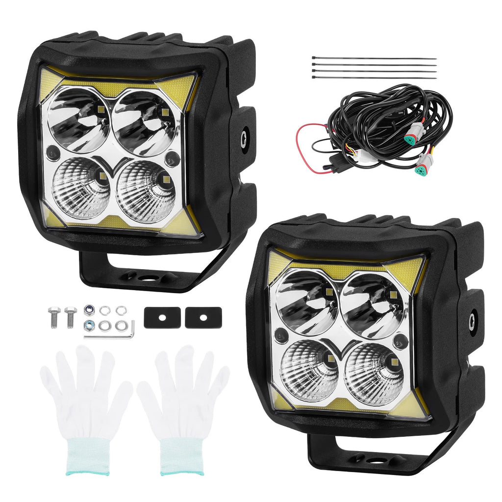 4" 110W LED Work Driving Light Cube Pods for Universal Applications (2010–2023)
