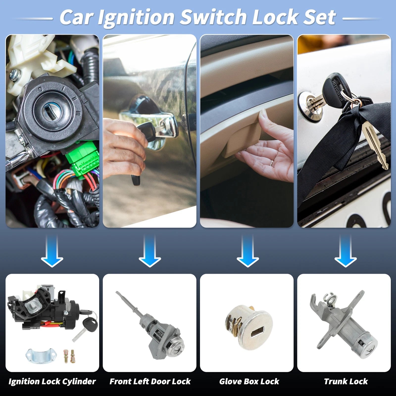 Ignition Lock Cylinder Assembly for Hyundai Sonata 2015–2019