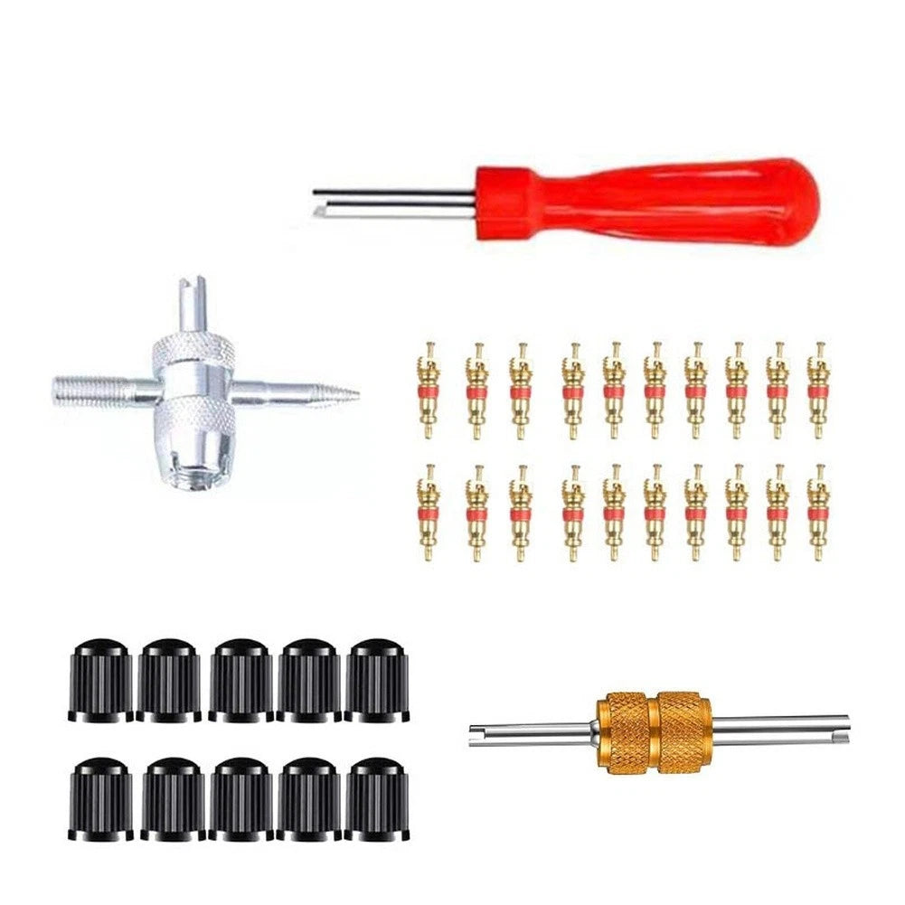 33 Piece Valve Core Tool Set for Tire Valve Stem Repair