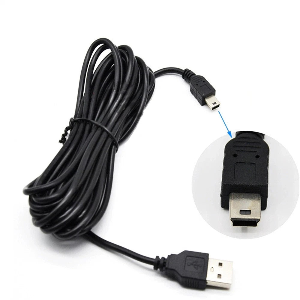 3.5m Power Cable Charger Adapter for Dash Cam Mini USB (5V/2A)