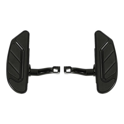 Black Rear Passenger Footboard Kit for Harley Road King Glide (1993–2025)