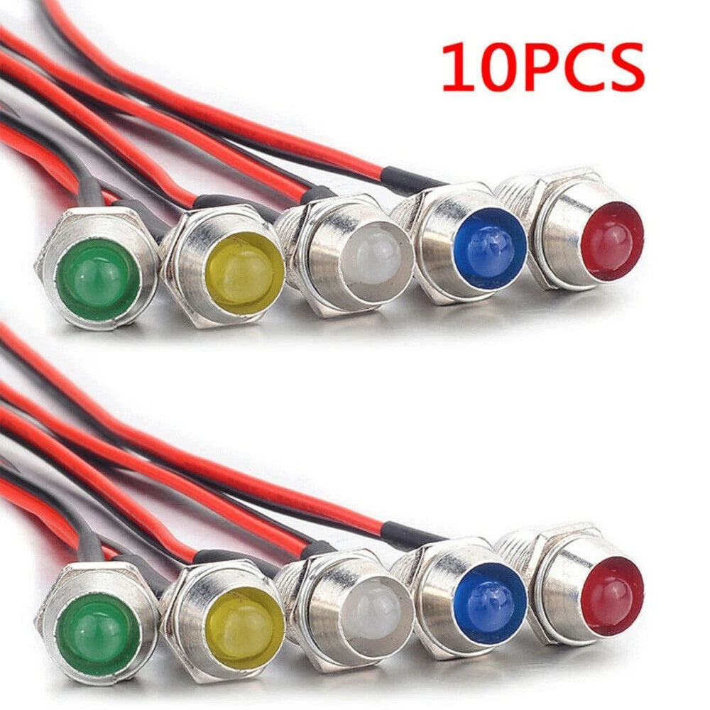 10pcs LED Indicator Light Bulb for Universal Cars (12V)
