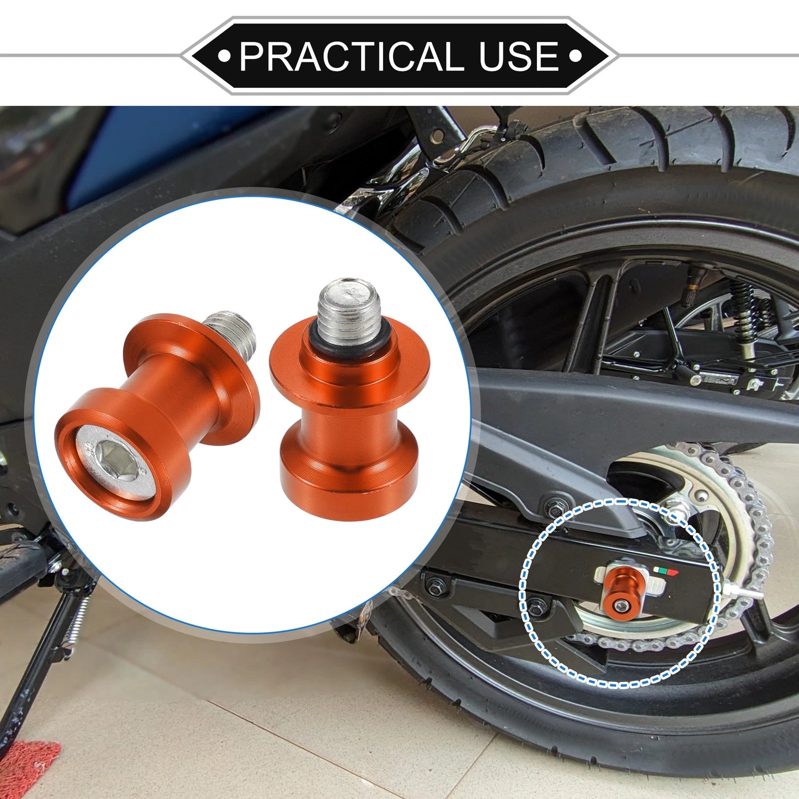 Motorcycle Swingarm Spools 10mm CNC for Honda CB500F CB500X (2013–2021)