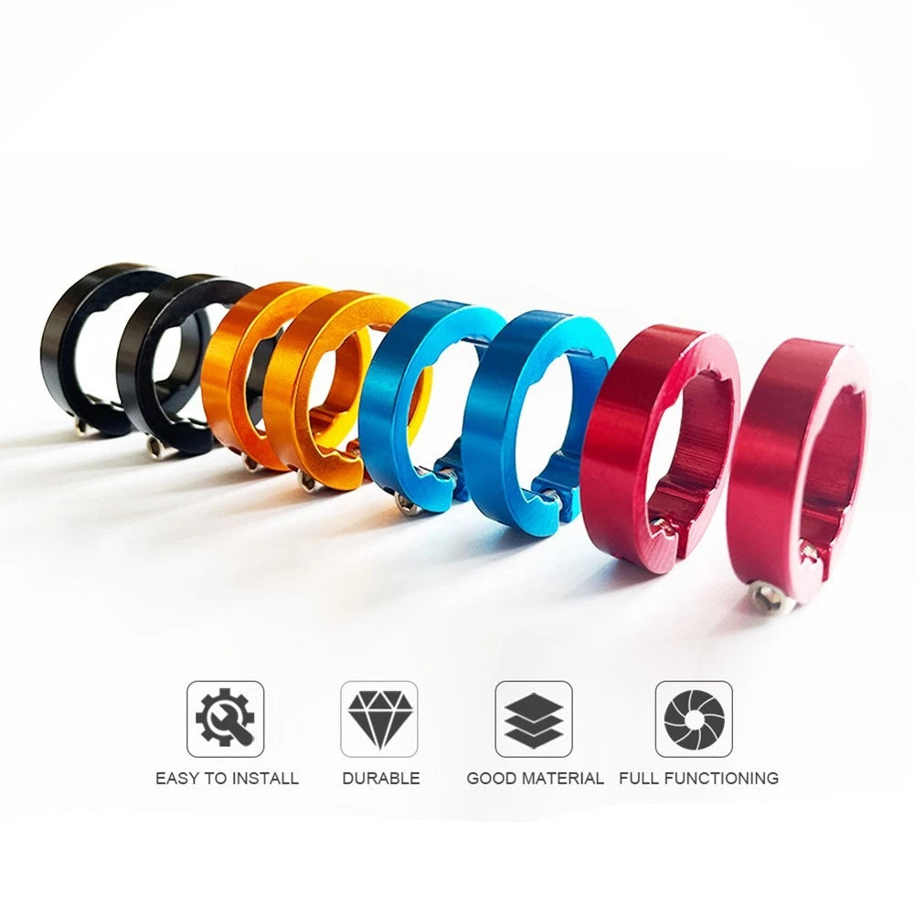 2X Aluminum Alloy Bike Grips Handlebar Lock Ring