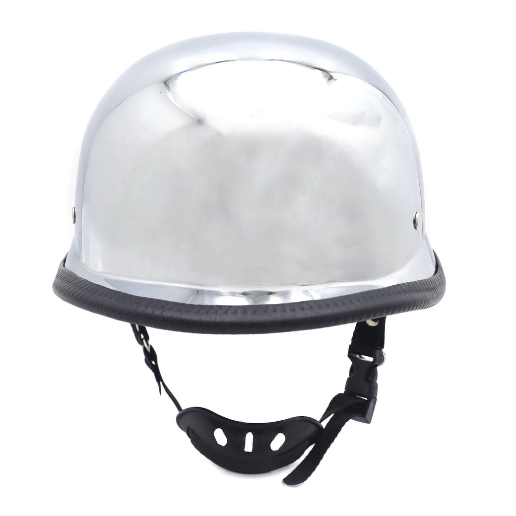 Silver DOT Half Face Helmet for Motorcycle (L Size)