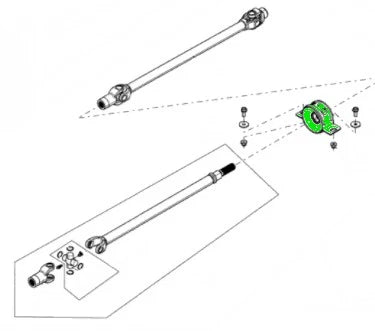 Front Drive Shaft Support Bearing for Can-Am Commander MAX 800 1000