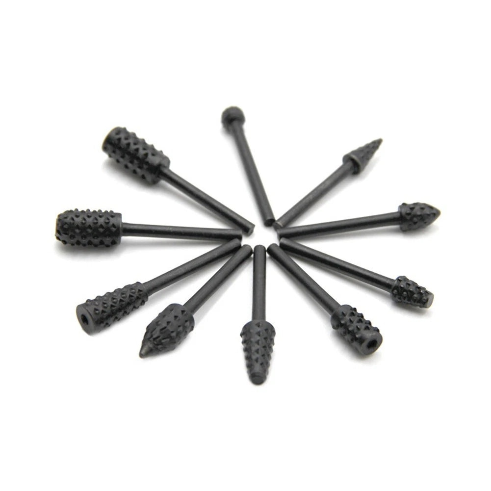 3mm Shank Rotary File Set of 10 for Grinding (40mm-45mm)