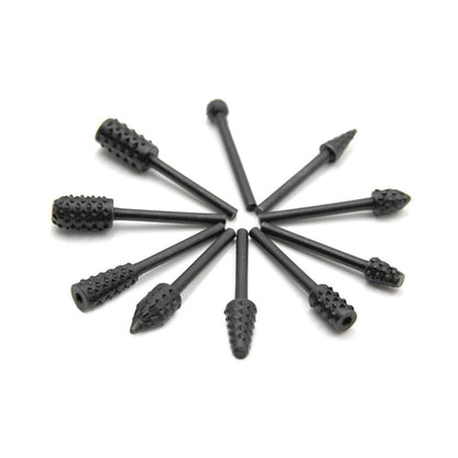 3mm Shank Rotary File Set of 10 for Grinding (40mm-45mm)