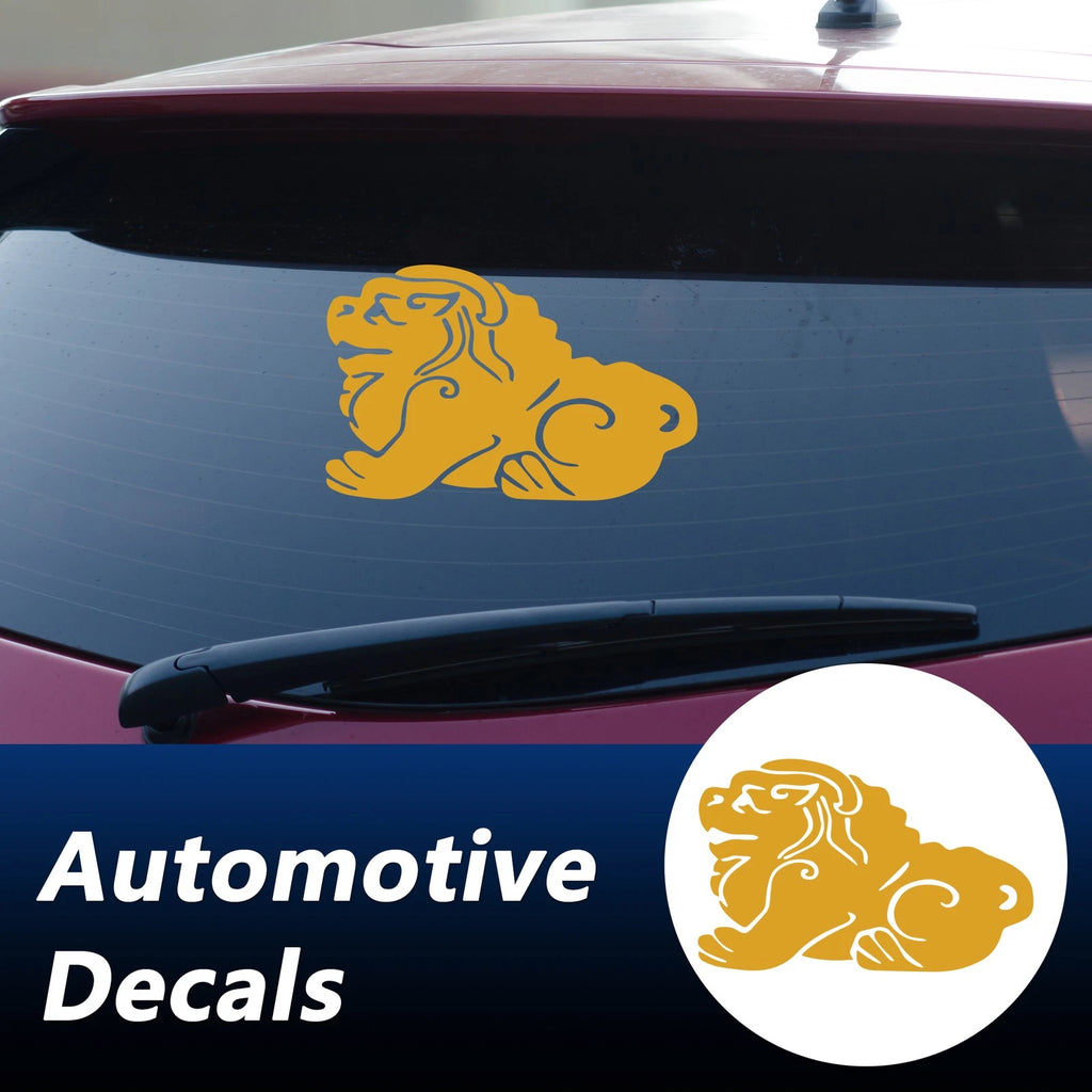 Reflective Bumper Decal for - Yellow Lion Dance