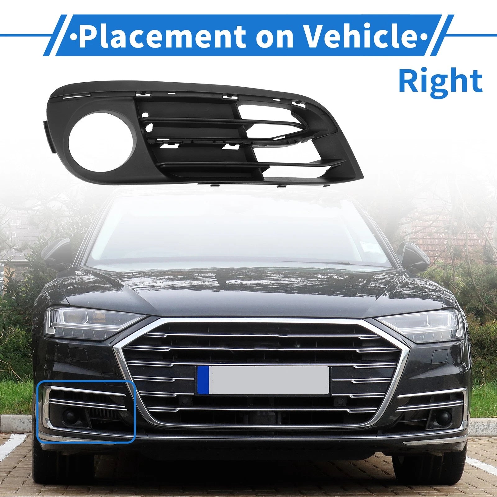 Front Right Fog Light Grill Replacement for BMW 5 Series (2014–2016)