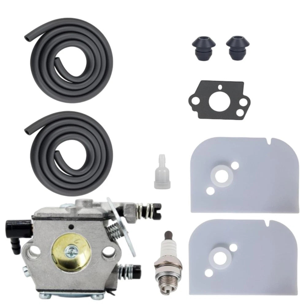 Carburetor Kit 009 010 for Chainsaw (Includes Sparkplug, Air Filter, Fuel Pipe, Gasket)
