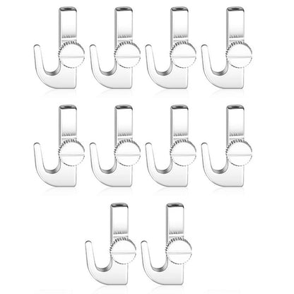 10 Pack Gallery Rail Picture Hooks for Wall Art Hanging